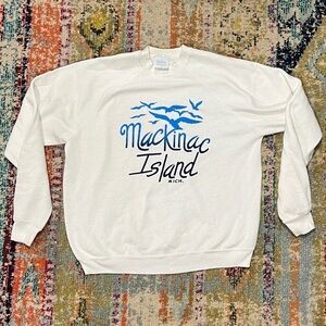 Vintage 1980s Mackinac Island, Michigan 1980s Crewneck Pullover Sweatshirt